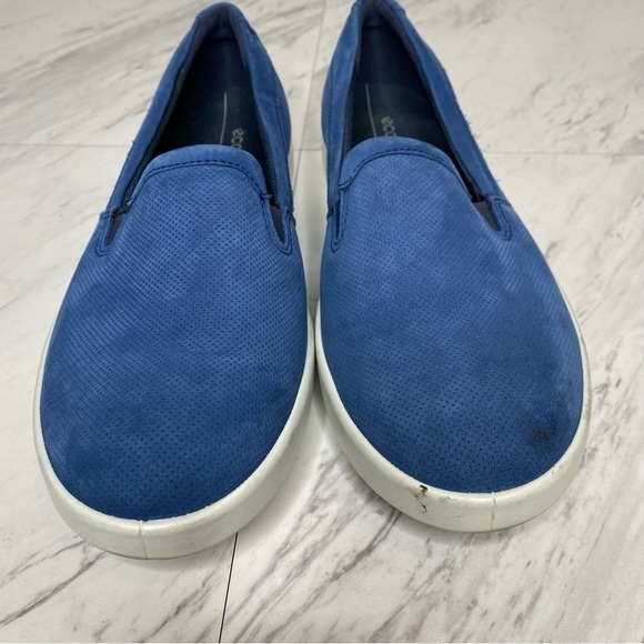 Ecco Barentz Blue Perforated Slip On Loafer 9 / 9.5 - Picture 9 of 13